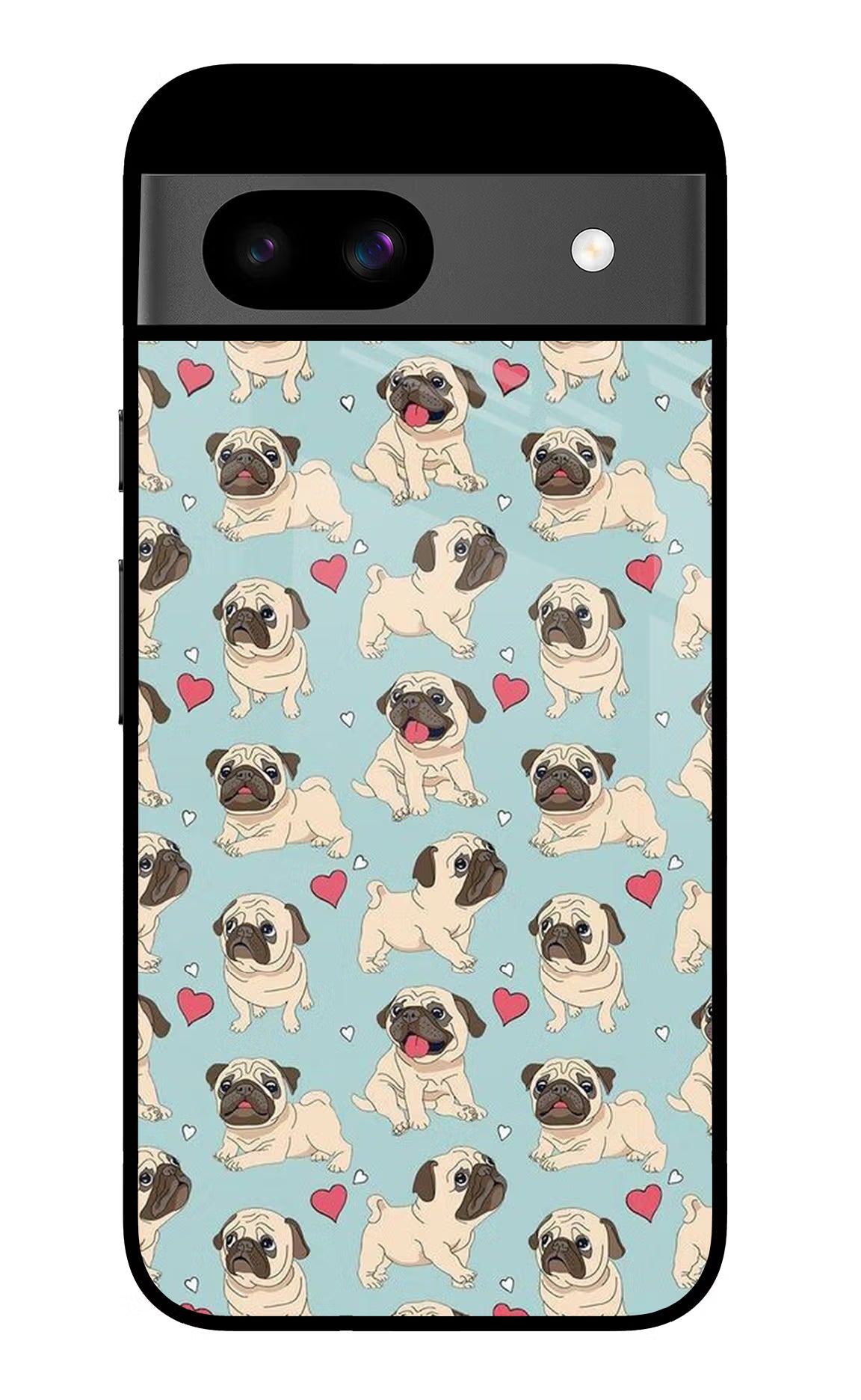 Pug Dog Google Pixel 8A Glass Case Back Cover by Casekaro