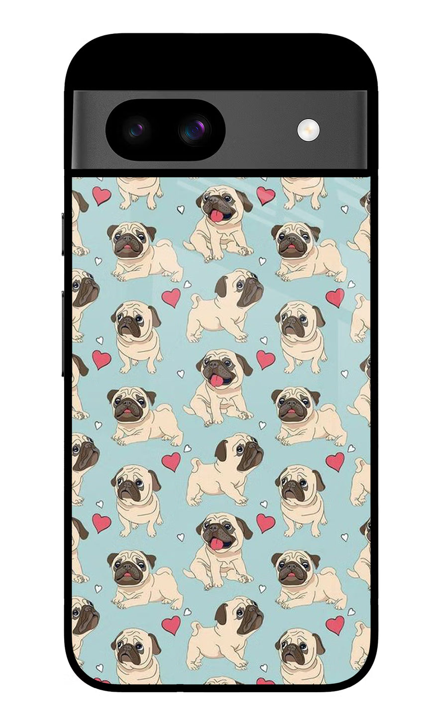 Pug Dog Google Pixel 8A Back Cover, Glass case