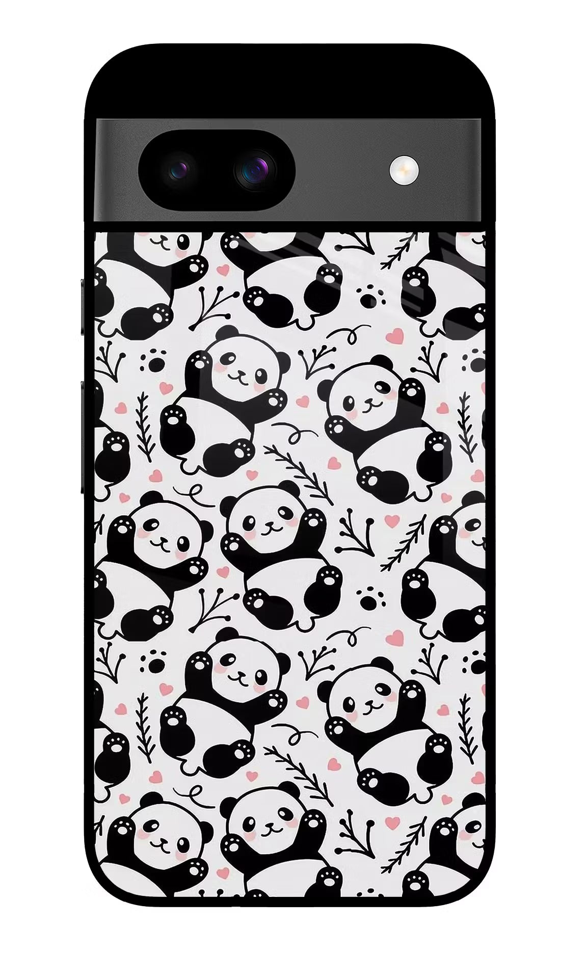 Cute Panda Google Pixel 8A Glass Case Back Cover by Casekaro