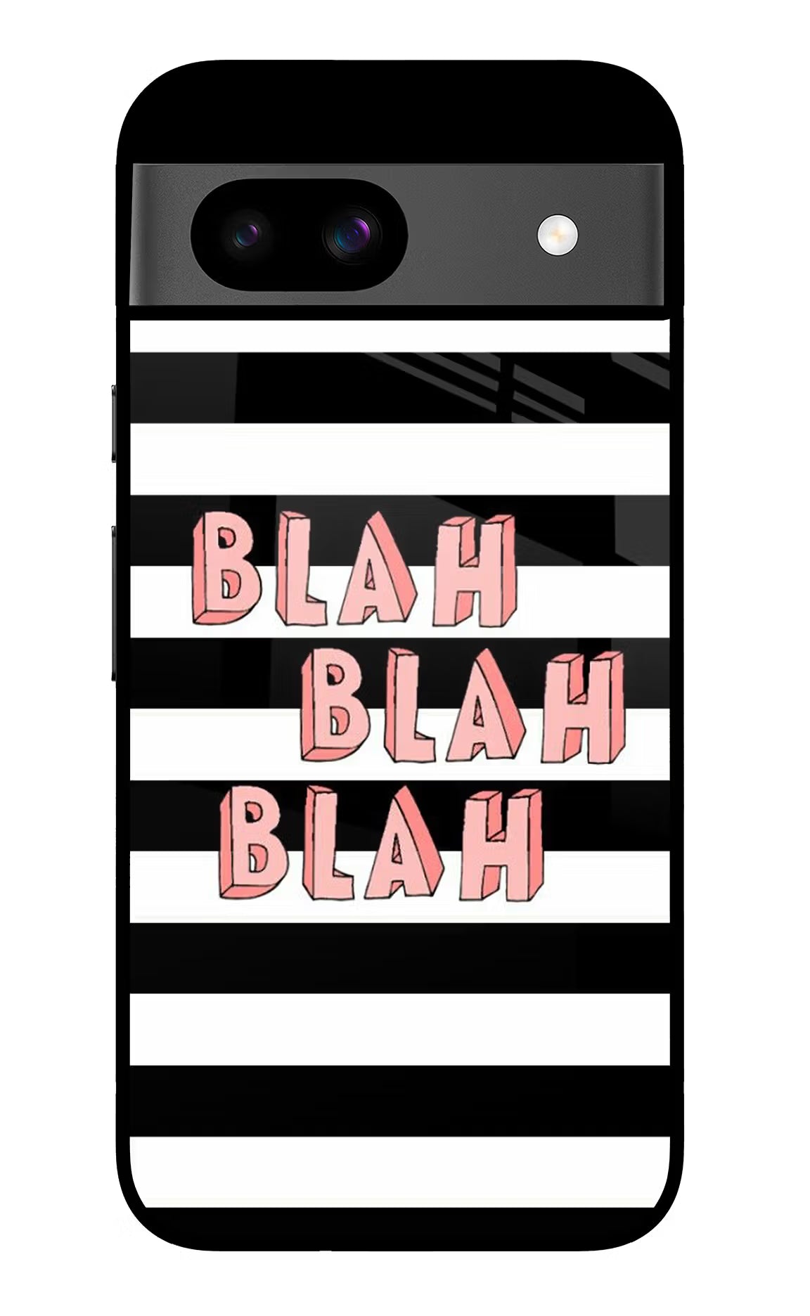 Blah Blah Blah Google Pixel 8A Glass Case Back Cover by Casekaro