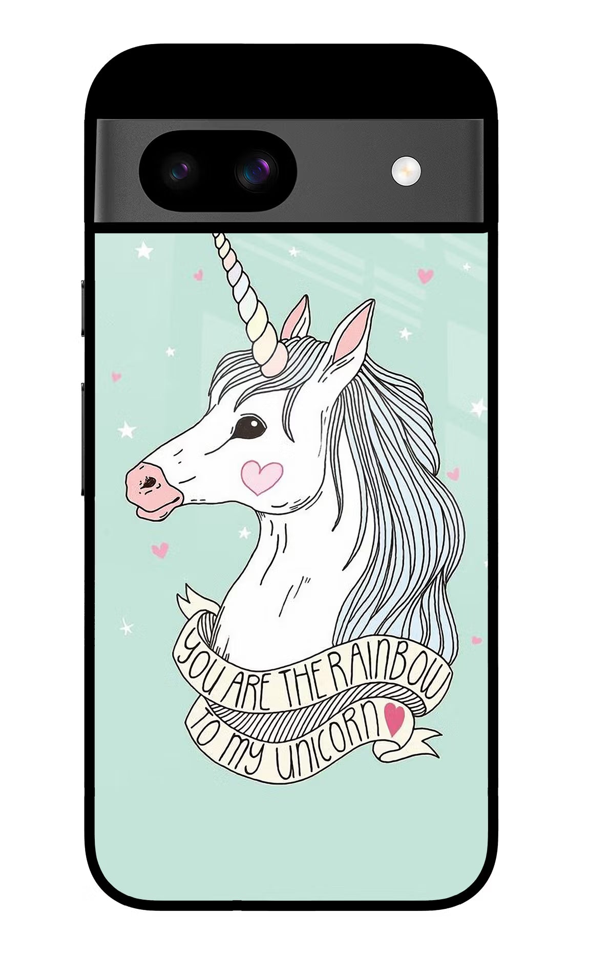 Unicorn Wallpaper Google Pixel 8A Glass Case Back Cover by Casekaro