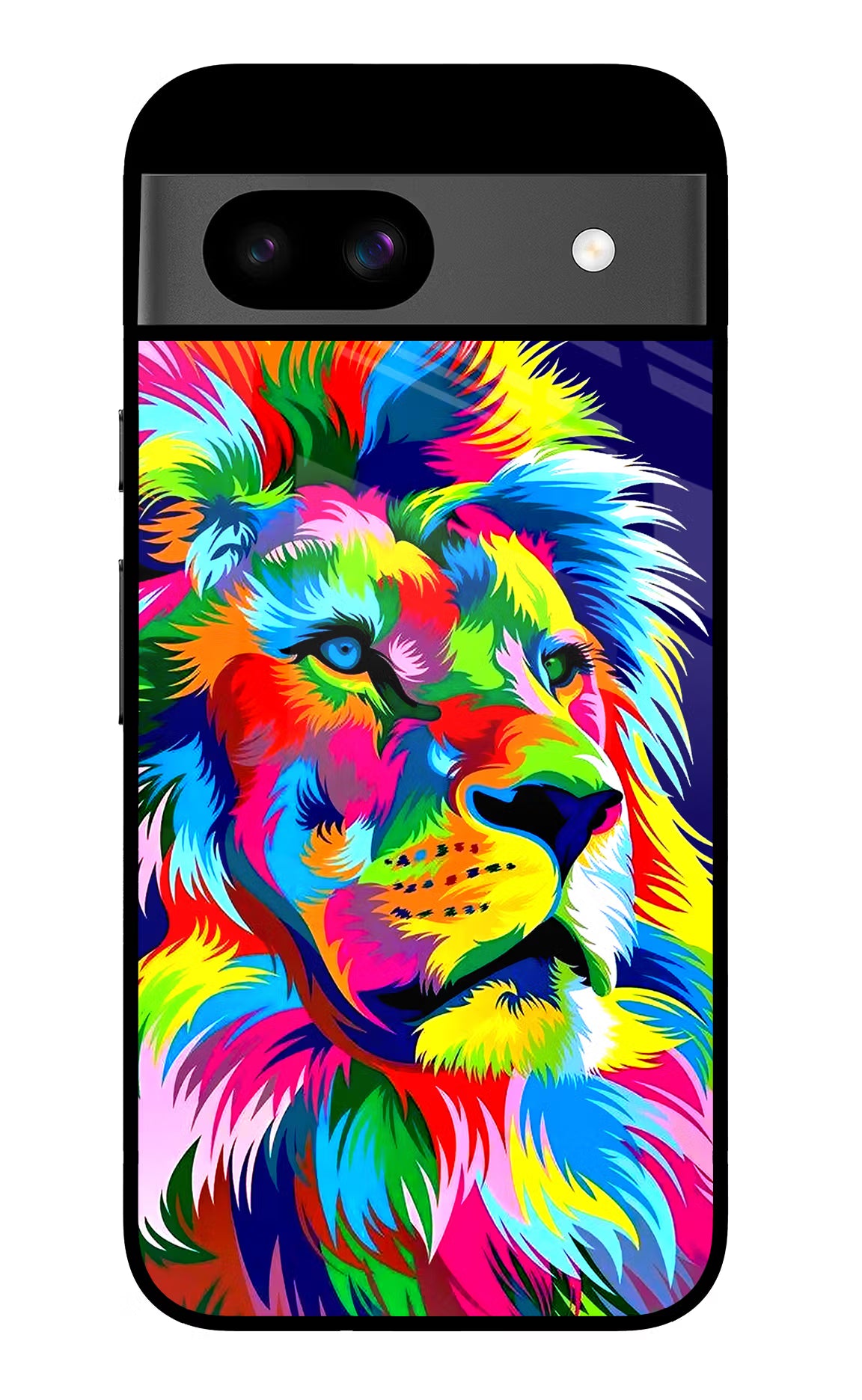 Vector Art Lion Google Pixel 8A Glass Case