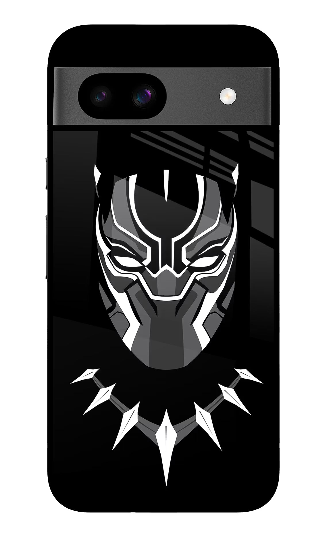 Black Panther Google Pixel 8A Glass Case Back Cover by Casekaro