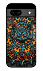 Angry Owl Art Google Pixel 8A Glass Case Back Cover by Casekaro