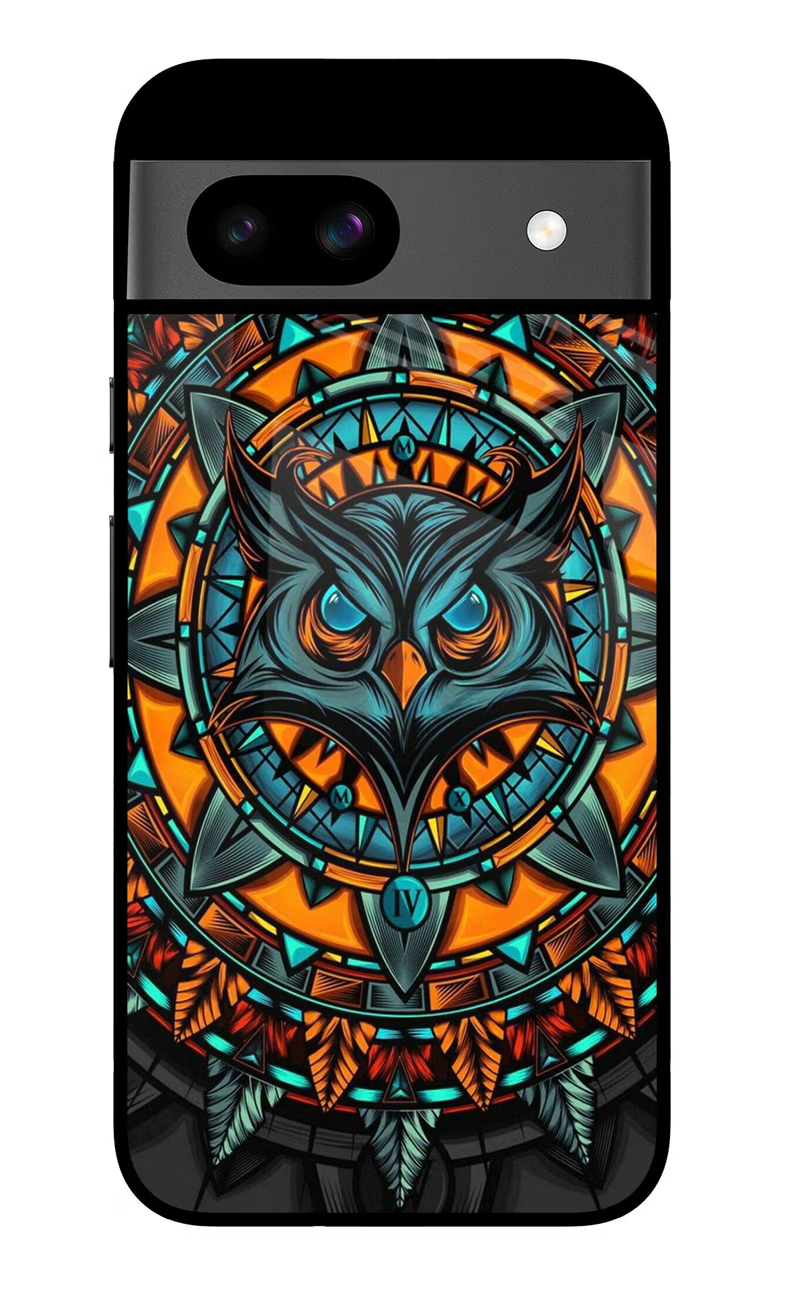 Angry Owl Art Google Pixel 8A Glass Case Back Cover by Casekaro