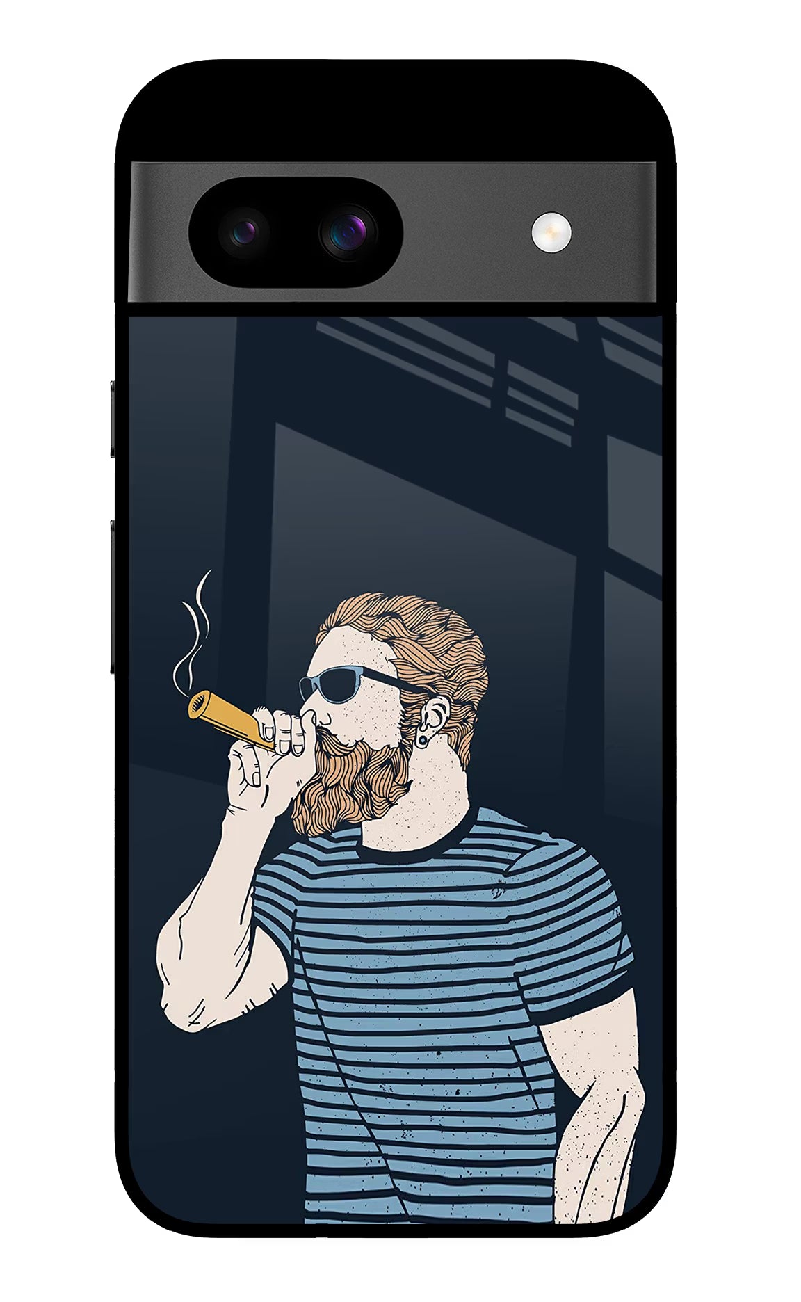 Smoking Google Pixel 8A Glass Case Back Cover by Casekaro