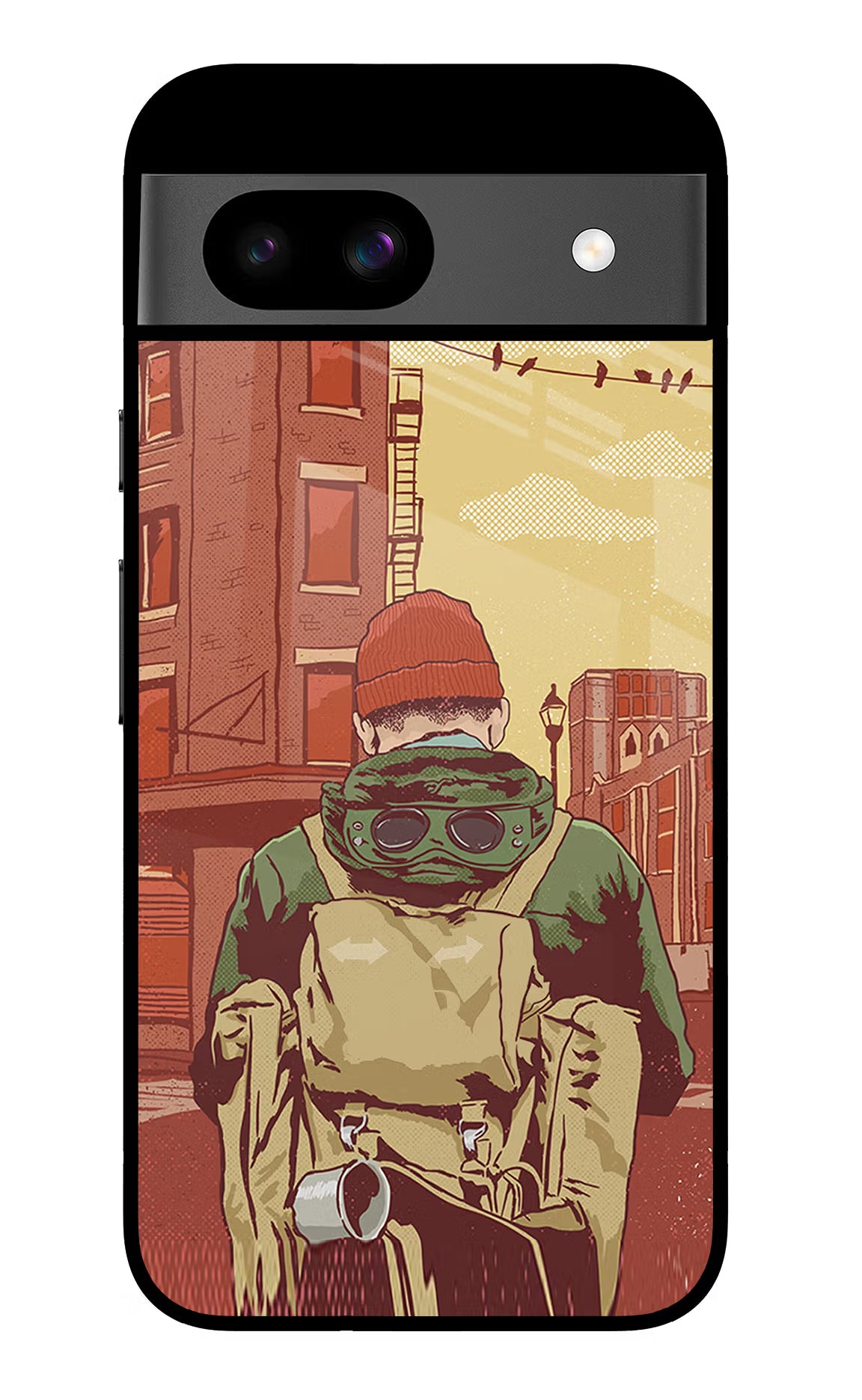 Adventurous Google Pixel 8A Glass Case Back Cover by Casekaro