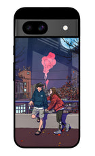 Chilling Couple Google Pixel 8A Glass Case