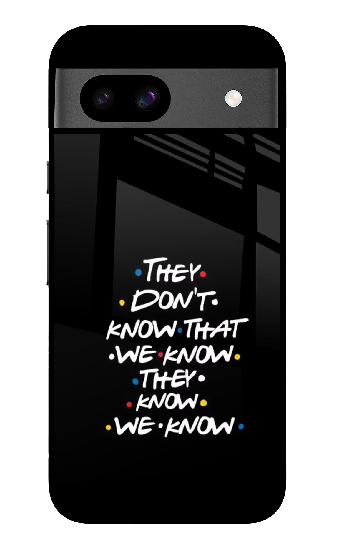 FRIENDS Dialogue Google Pixel 8A Glass Case Back Cover by Casekaro