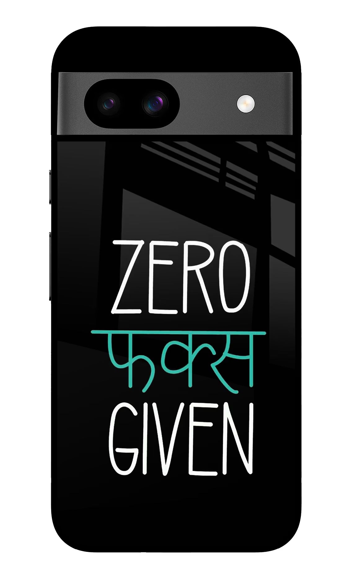 Zero Fucks Given Google Pixel 8A Glass Case Back Cover by Casekaro