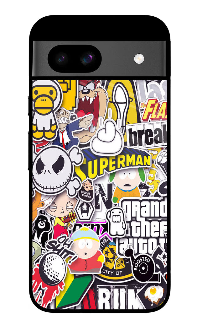 Sticker Bomb Google Pixel 8A Glass Case