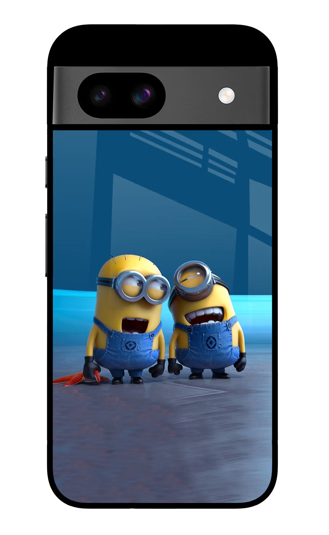 Minion Laughing Google Pixel 8A Glass Case Back Cover by Casekaro