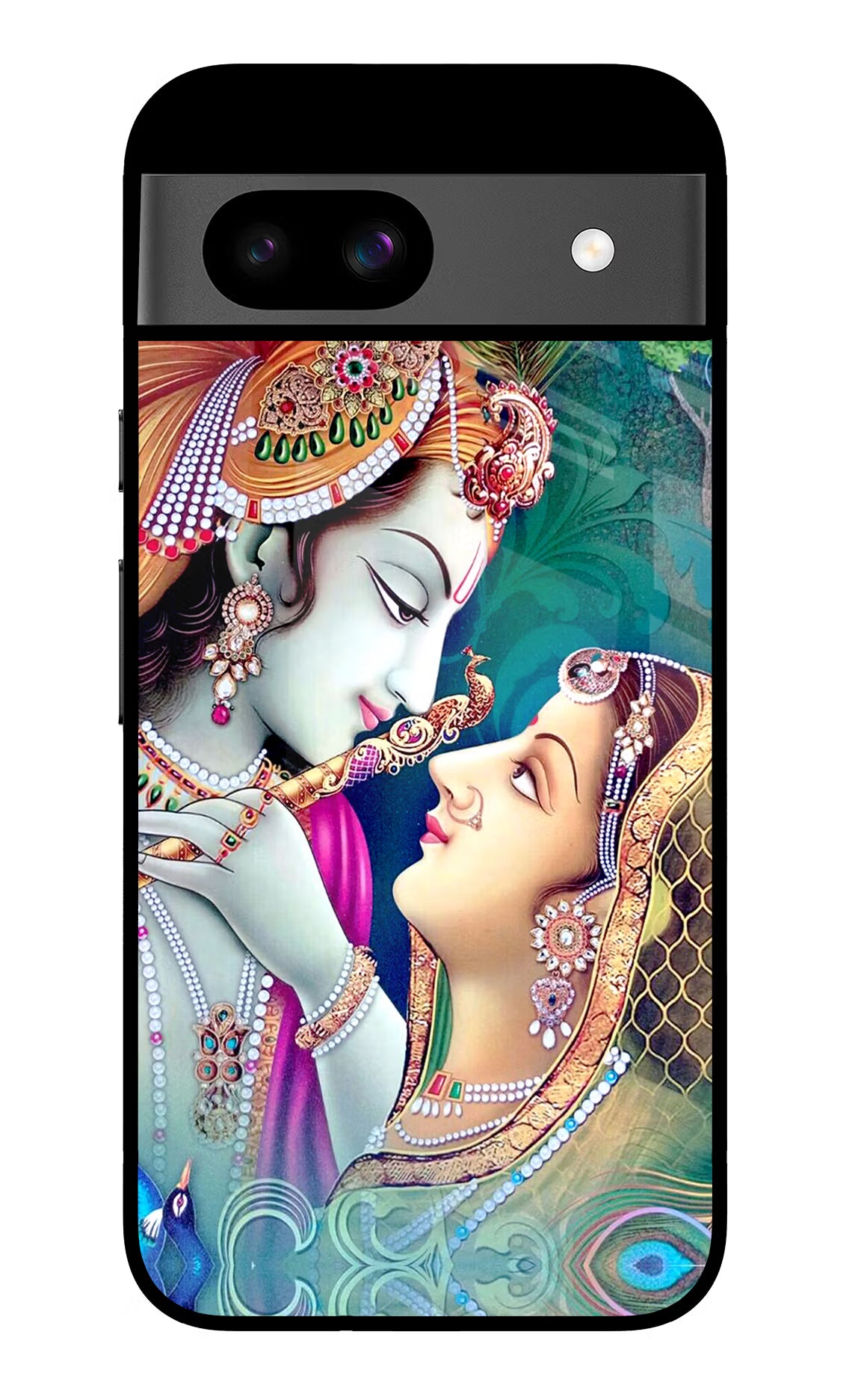 Lord Radha Krishna Google Pixel 8A Glass Case Back Cover by Casekaro