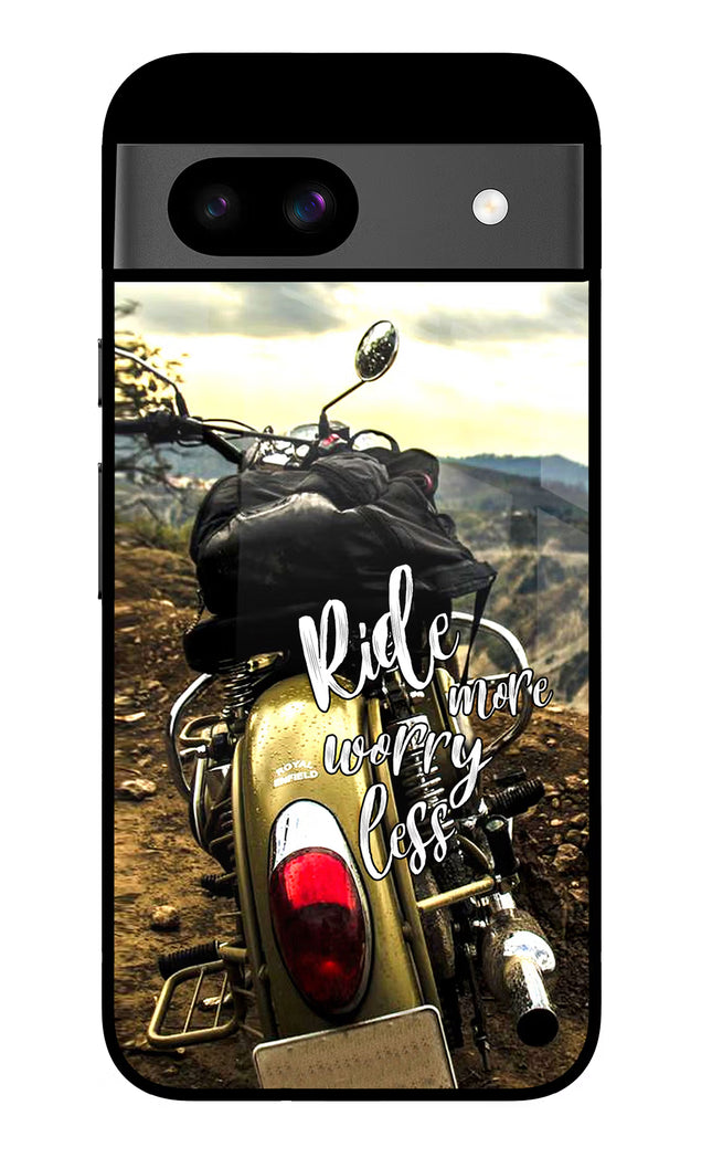 Ride More Worry Less Google Pixel 8A Glass Case