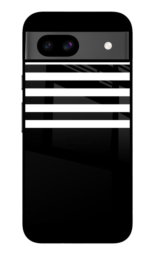 Black and White Print Google Pixel 8A Glass Case
