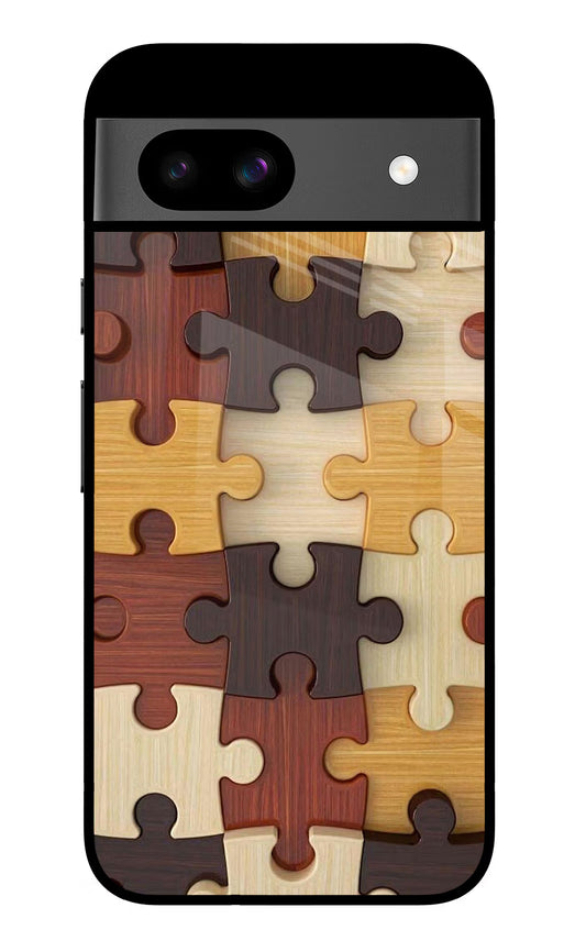 Wooden Puzzle Google Pixel 8A Glass Case