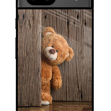 Teddy Wooden Google Pixel 8A Glass Case Back Cover by Casekaro