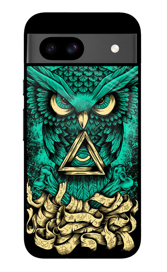 Green Owl Google Pixel 8A Glass Case