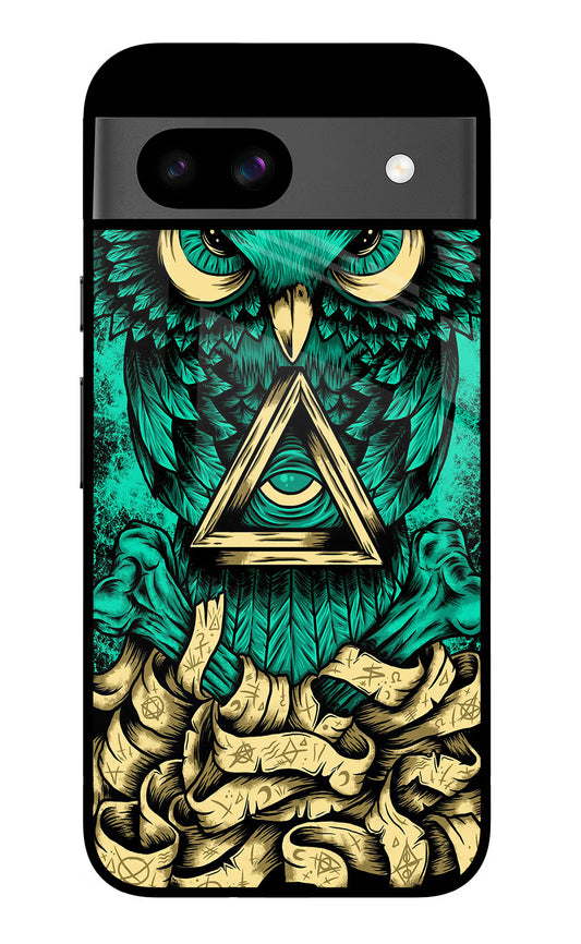 Green Owl Google Pixel 8A Glass Case