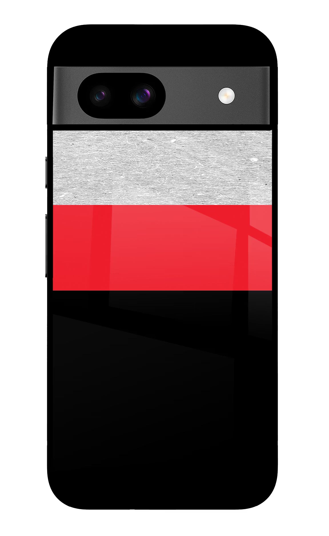 Tri Color Pattern Google Pixel 8A Glass Case Back Cover by Casekaro