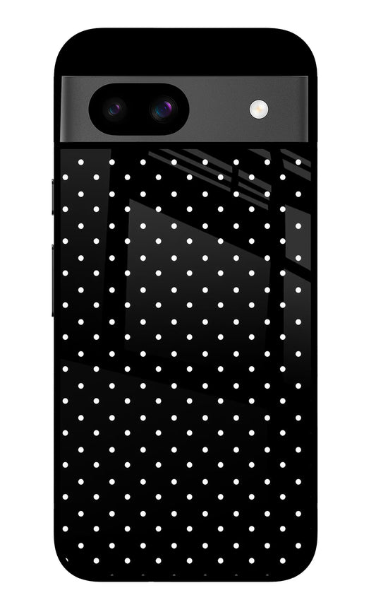 White Dots Google Pixel 8A Glass Case