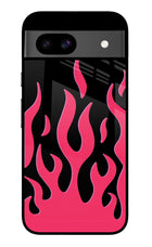 Fire Flames Google Pixel 8A Glass Case