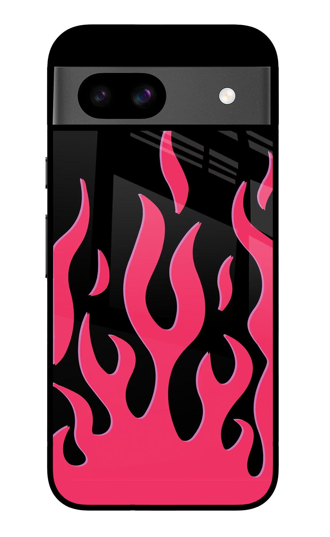 Fire Flames Google Pixel 8A Glass Case Back Cover by Casekaro