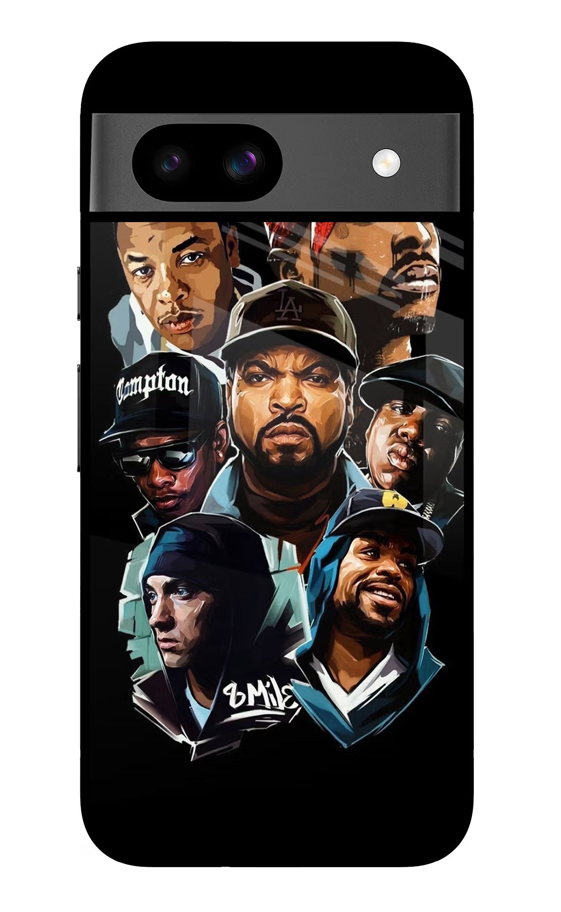 Rappers Google Pixel 8A Glass Case Back Cover by Casekaro