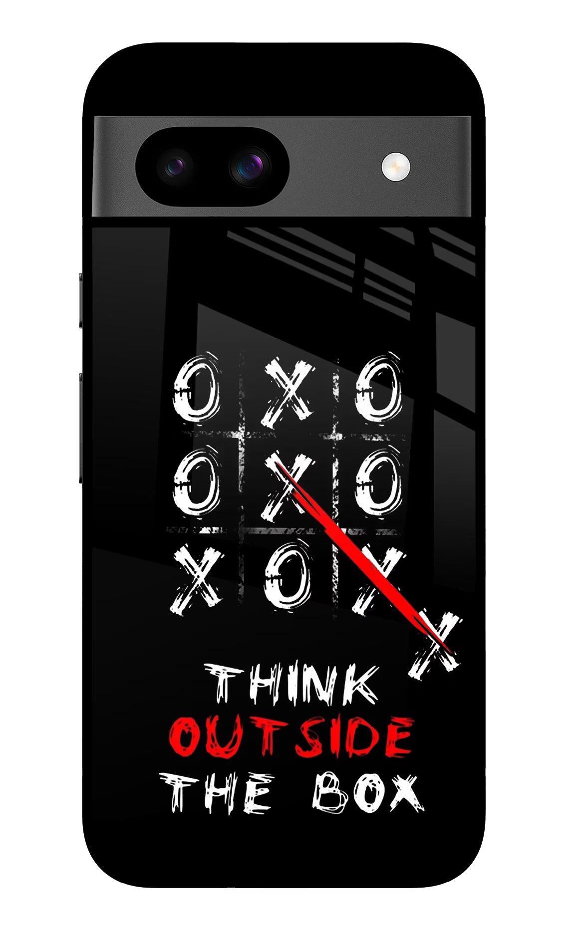 Think out of the BOX Google Pixel 8A Glass Case Back Cover by Casekaro