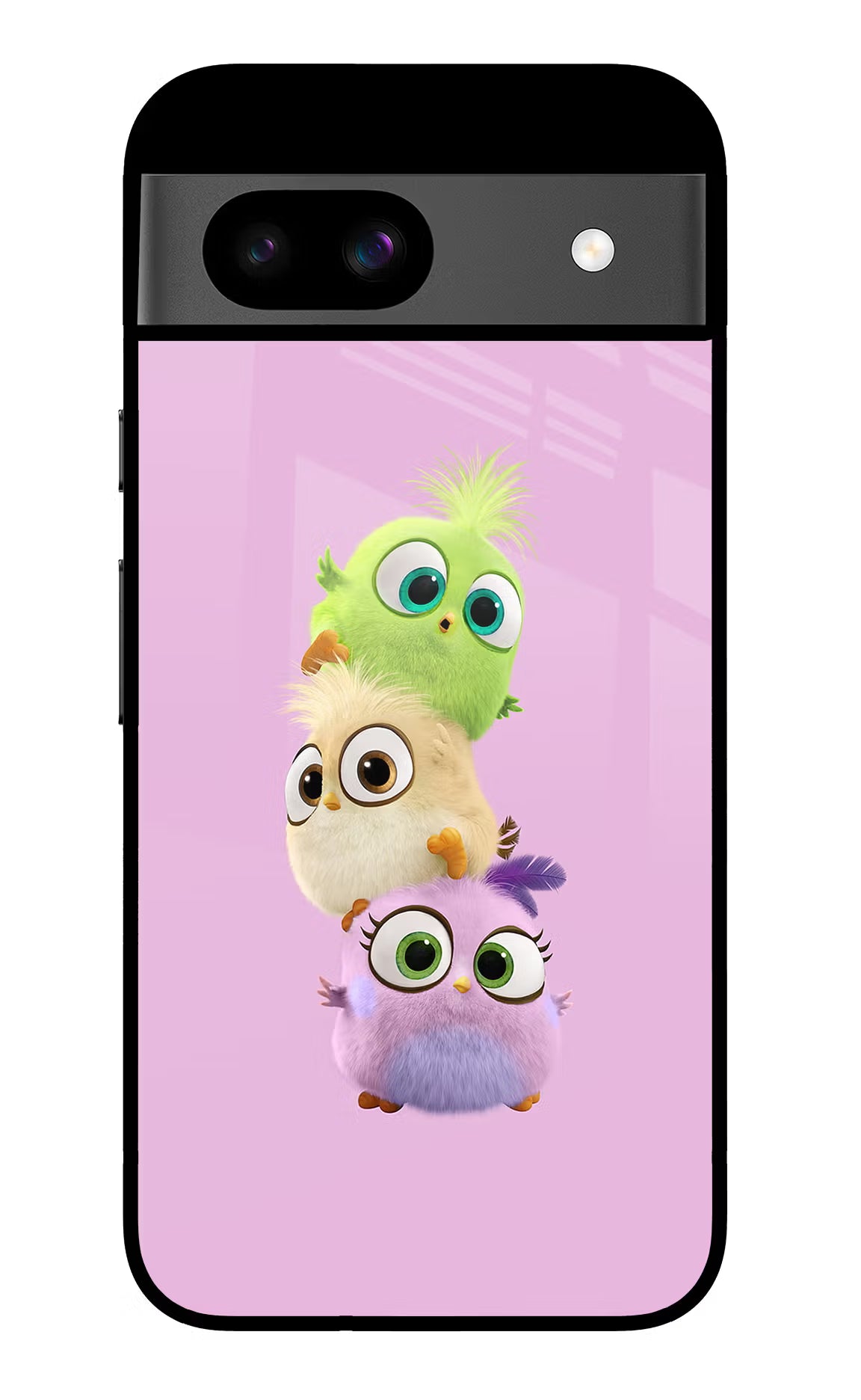 Cute Little Birds Google Pixel 8A Glass Case Back Cover by Casekaro