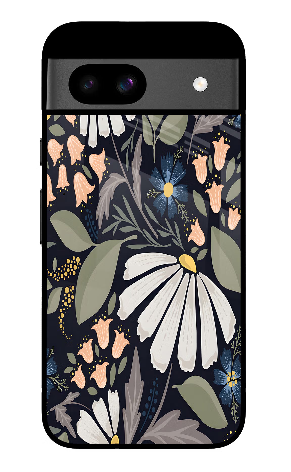 Flowers Art Google Pixel 8A Glass Case