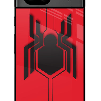 Spider Google Pixel 8A Glass Case Back Cover by Casekaro