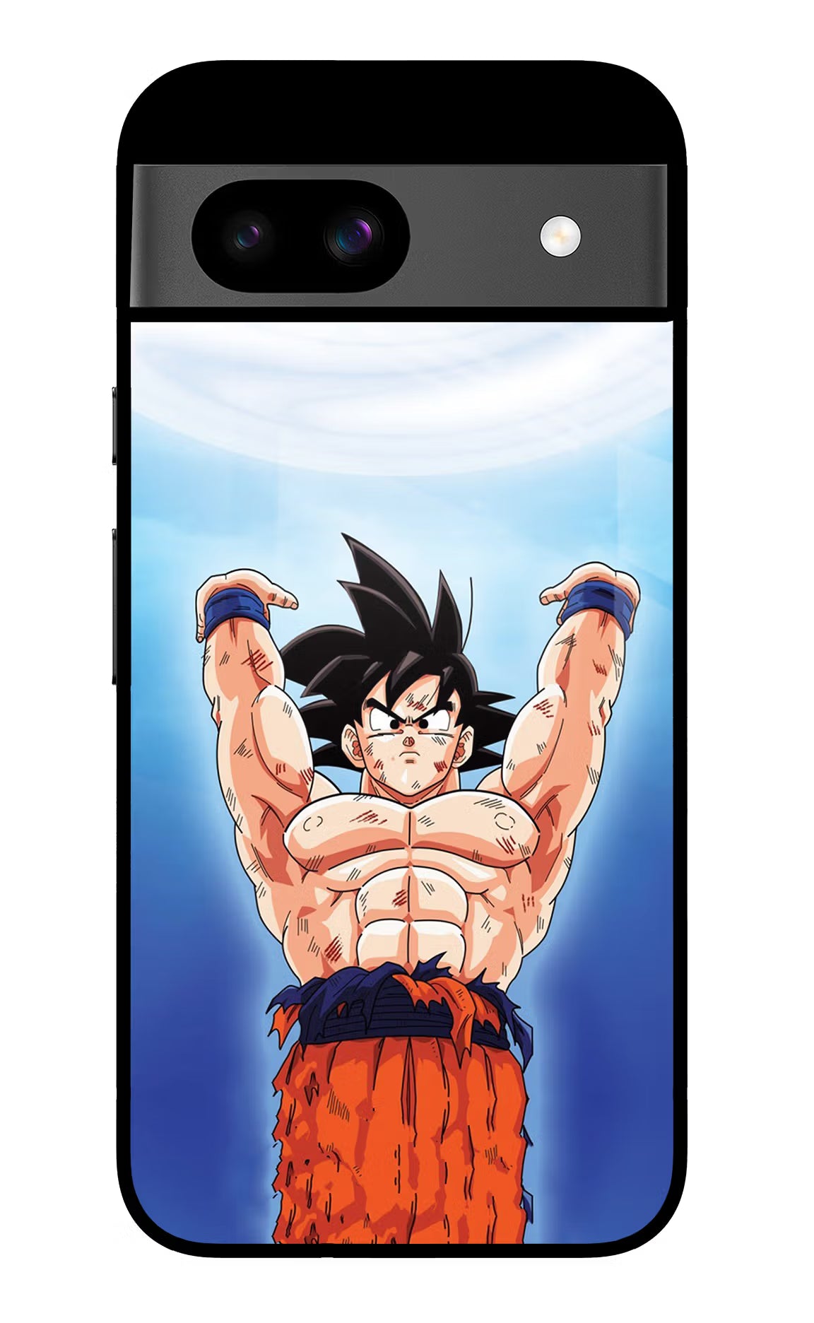 Goku Power Google Pixel 8A Glass Case Back Cover by Casekaro