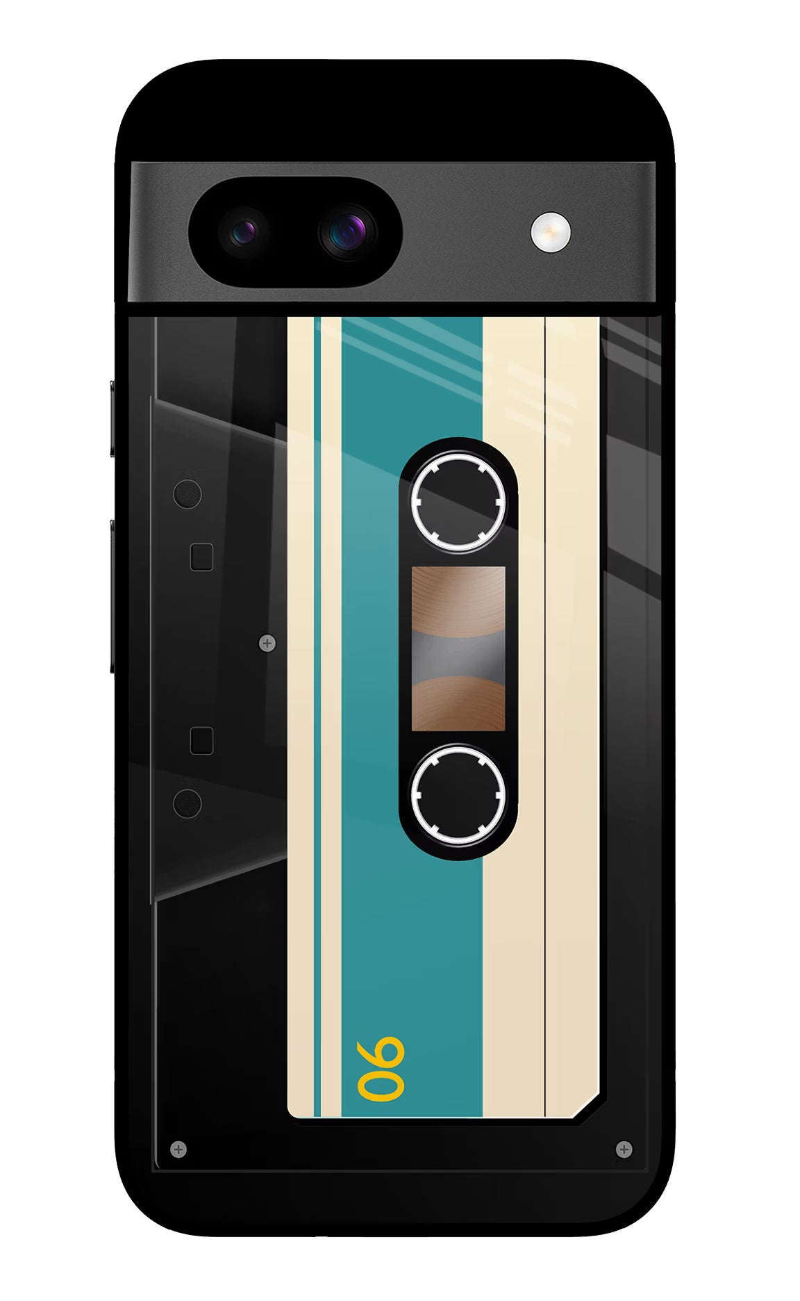 Cassette Google Pixel 8A Glass Case Back Cover by Casekaro