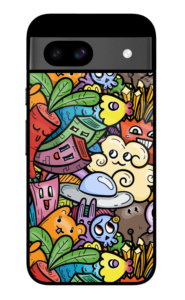 Veggie Doodle Google Pixel 8A Glass Case