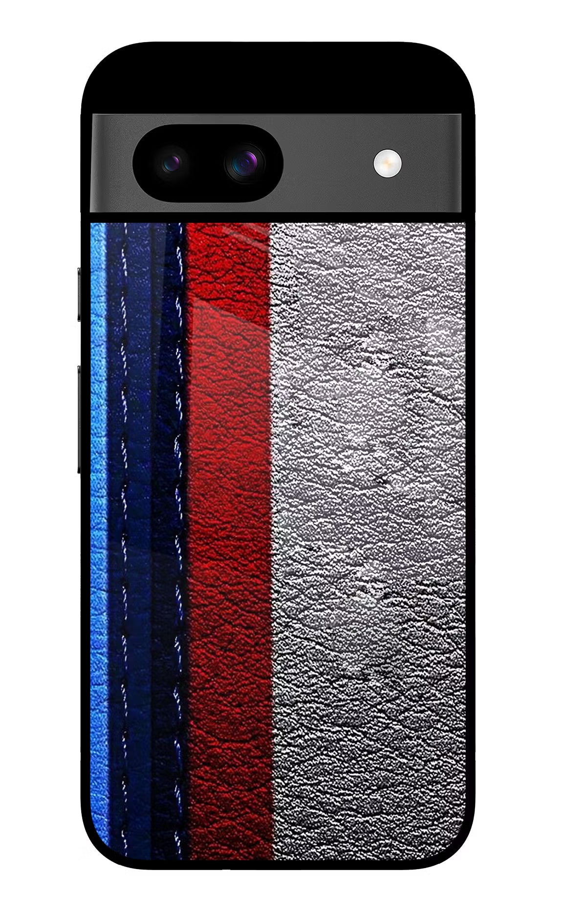 BMW Stripes Google Pixel 8A Glass Case Back Cover by Casekaro