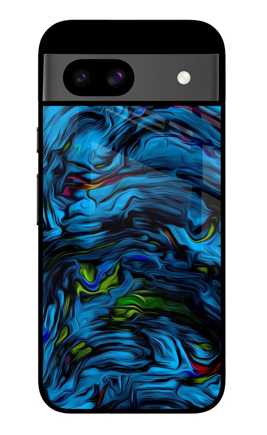 Dark Blue Abstract Google Pixel 8A Glass Case
