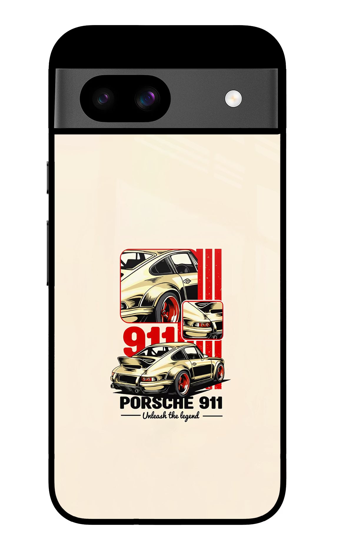 Classic Porsche 911 Google Pixel 8A Glass Case