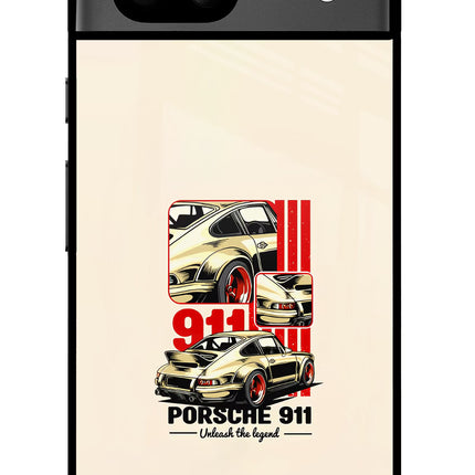 Classic Porsche 911 Google Pixel 8A Glass Case Back Cover by Casekaro