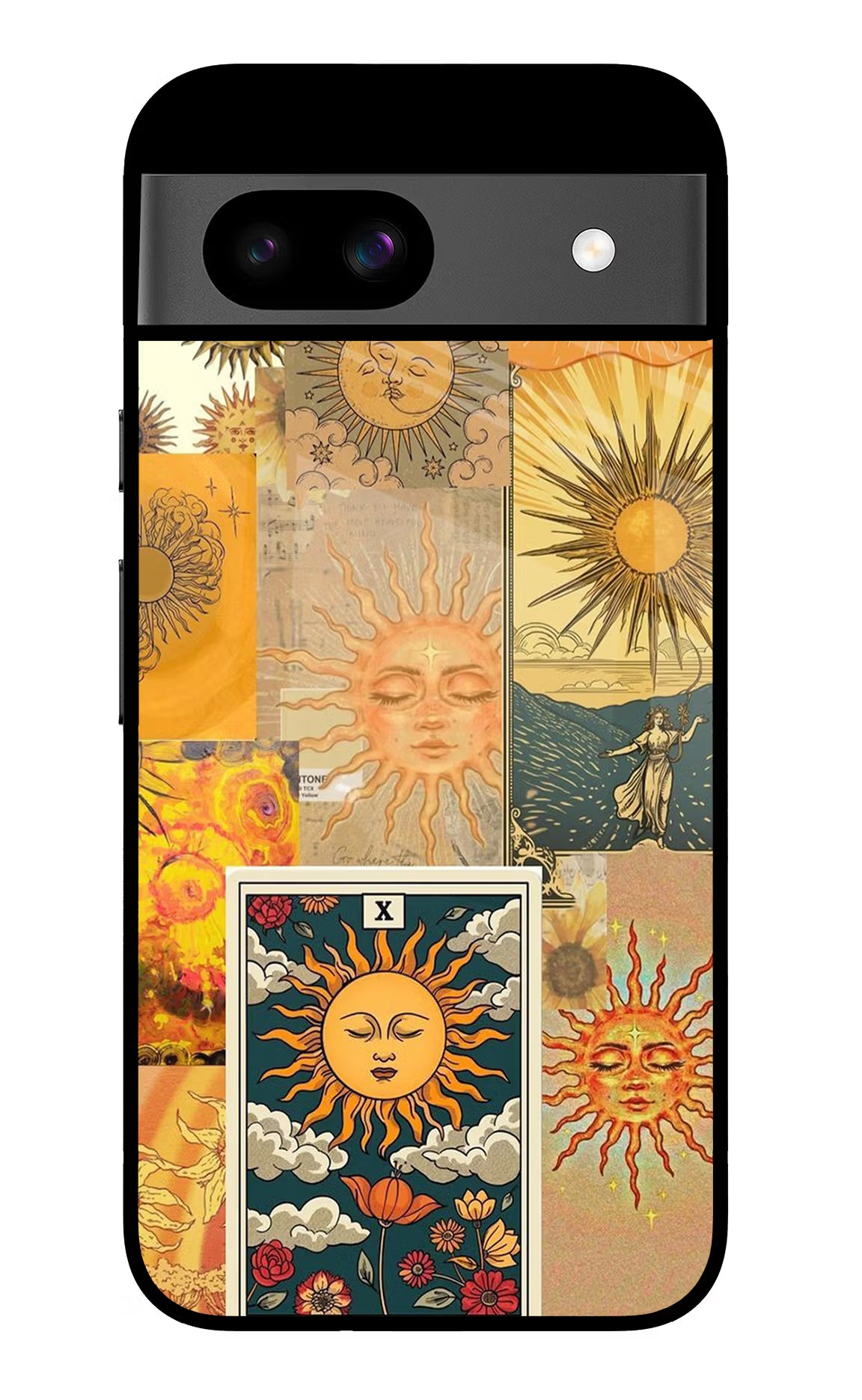 Sun Google Pixel 8A Glass Case Back Cover by Casekaro