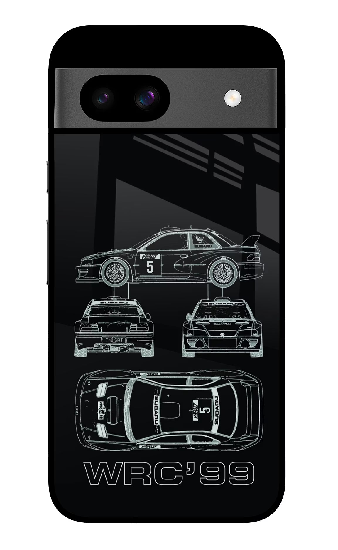 WRC'99 Google Pixel 8A Glass Case Back Cover by Casekaro