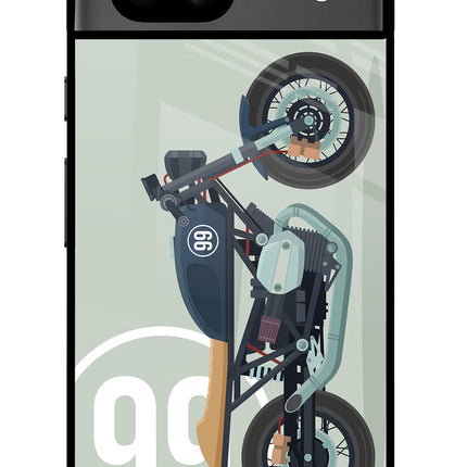 Classic Cafe Racer 99 Google Pixel 8A Glass Case