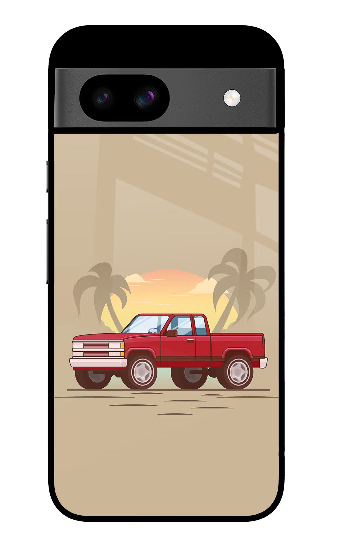 Desert Classic Drive Google Pixel 8A Glass Case Back Cover by Casekaro