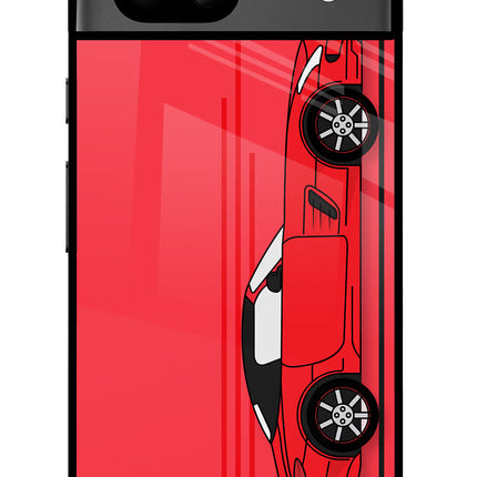 Red Velocity Google Pixel 8A Glass Case