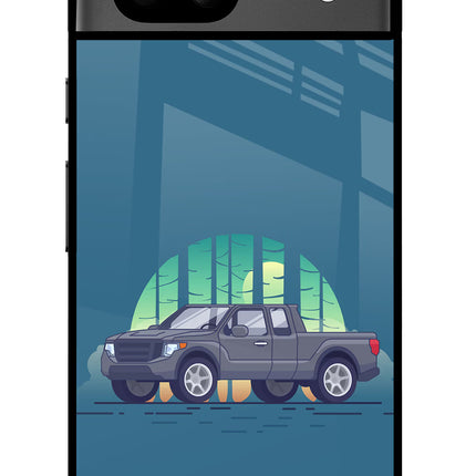 Retro Garage Vibe Google Pixel 8A Glass Case