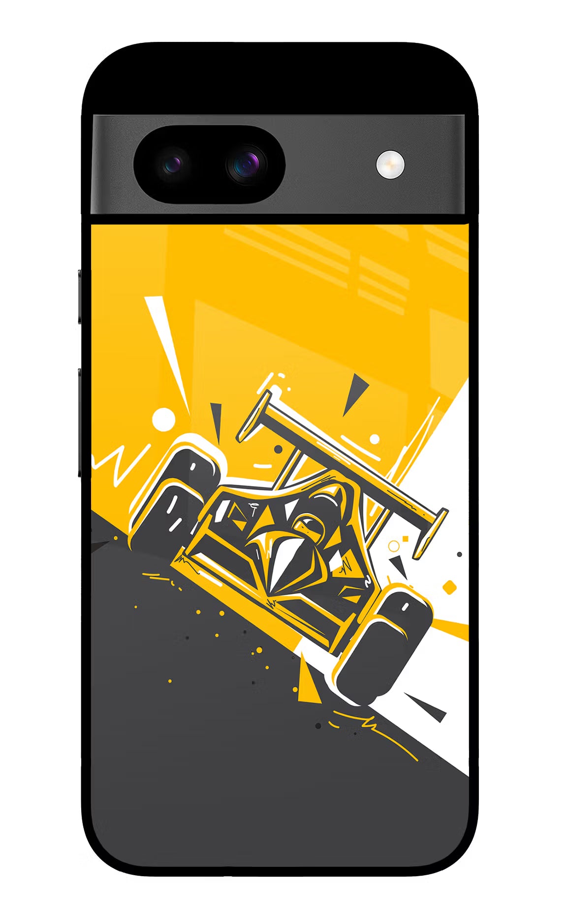 Track King Google Pixel 8A Glass Case Back Cover by Casekaro