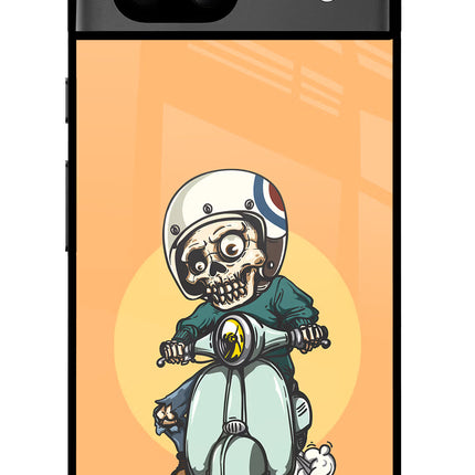 Undead Biker Google Pixel 8A Glass Case