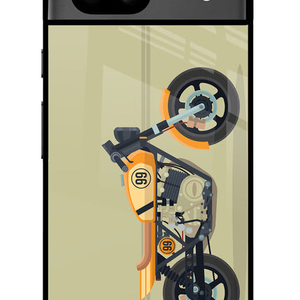 Vertical Speedster Google Pixel 8A Glass Case