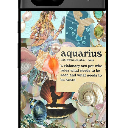 Aquarius Zodiac Google Pixel 8A Glass Case