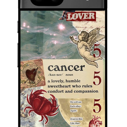Cancer Zodiac Google Pixel 8A Glass Case